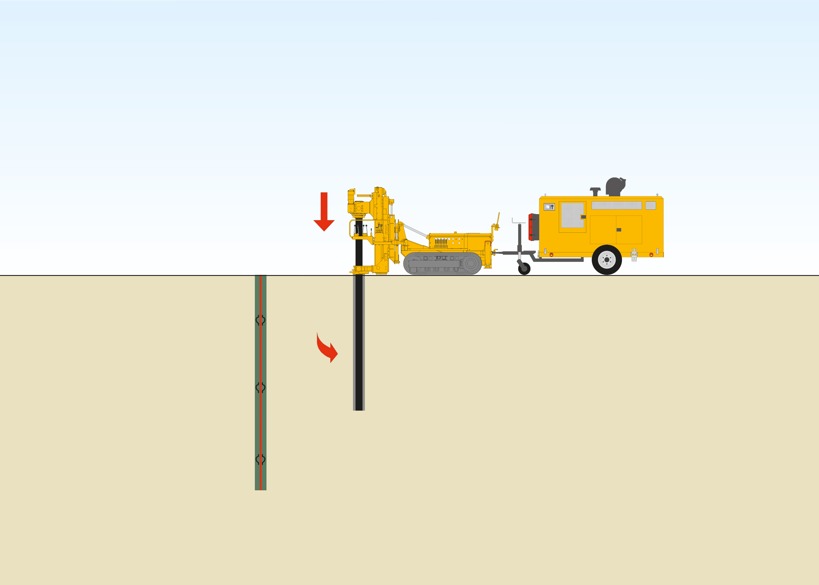 Method sketch of micropiles from Bauer Spezialtiefbau